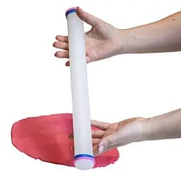 Скалка акриловая для теста и мастики с ограничителями толщины раскатки 40 см, Yu Xin 85473