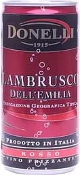 Вино Ігристе Donelli Lambrusco Emilia, червоне, напівсолодке, 7,5%, 0,2 л (716931)