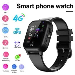 Наручний смарт-годинник дитячі Q15 з функцією дзвінка, 4G і GPS Black (16417) - мініатюра 2