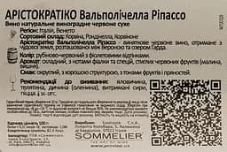 Вино Aristocratico Valpolicella Ripasso DOC Salento IGT Veneto, червоне, сухе, 0,75 л - мініатюра 3