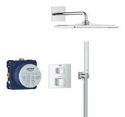Душева система прихованого монтажу Grohe Grohtherm Cube із Rainshower Mono 310 Cube 34868000, Хром - мініатюра 2