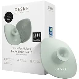 Щітка для обличчя GESKE Facial Brush 4 в 1 з тримачем зелена