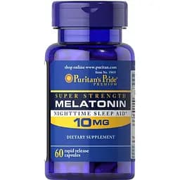 Натуральна добавка Puritan's Pride Melatonin 10 mg 60 капсул