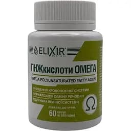 Диетическая добавка Elixir ПНЖ кислоты Омега 60 капсулы