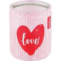 Свеча в стекле Bolsius Love Ваниль 82х68 мм розовая (159656)
