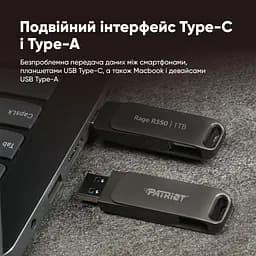 Флеш-накопичувач Patriot USB 3.2 Gen 1 Rage R550 1TB Type-A+C (PE1TR550DSAD) - мініатюра 9