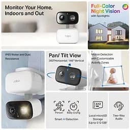 IP-Камера Tapo C206 FHD N300 microSD motion detection. зовнішня/внутрішня, AI TP-Link teh0015987 - мініатюра 4