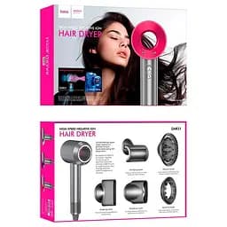Фен Hoco DAR31 Wave high-speed negative ion hair dryer 5 насадок 1500W - мініатюра 9