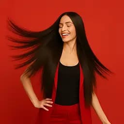 Перука аніме пряма довга без чубчика з термоволокна 70 см чорна