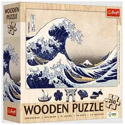 Пазл Trefl дерев'яний фігурний Велика хвиля в Канагаві Хокусай Кацусіка 200 ел. (20250)