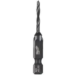 Свердло-мітчик 1/4 Hex комбінований 3-в-1 HSS-G MILWAUKEE, M3x52мм