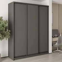 Шкаф-купе трехдверный MebelStar Стандарт BG 3ДСП 190x45x240 см Антрацит (MBS-8557)
