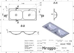 Умивальник Miraggio Jessel 1100-2 mirasoft 0001093, Білий матовий - мініатюра 5