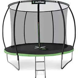 Батут Outtec Premium 8ft (252см) чорно-зелений з внутрішньою сіткою