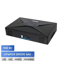 Джерело безперебійного живлення DC UPS Trinix TRX-MUPS-48100 Type-C (4*6000mAh LiFePo4) 5V/12V/24V/48V/52V/PoE, LiFePO4 4*6Ah, для роутера і медіаконвертера (42-00172) - мініатюра 2