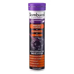 Екстракт чорної бузини Sambucol Black Elderberry Immuno Forte, 15 шипучих таблеток для підтримки імунної системи