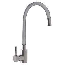 Смеситель для кухни Mixxus SUS 011 с силиконовым изливом gray SS2799 Нержавеющая сталь