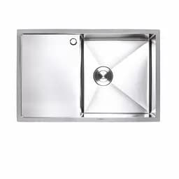 Кухонна мийка Platinum Handmade Н 780x500x200 R (з кріпленням і отвором під змішувач), Нержавіюча сталь
