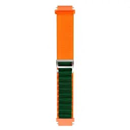 Ремінець для Garmin Forerunner Vivo Active 3 Venu Venu Sq Venu Sq 2 Venu 2 Plus Vivo Move - оранжево-темно-зелений Watchbands NormalCloth Wave ширина кріплення 20мм нейлоновий (W26-3WB2033623 - мініатюра 3