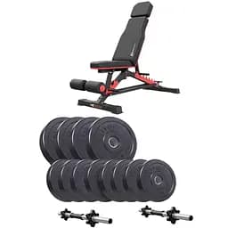 Набір Elitum Titan гантелі 2х21кг з лавою Hop-Sport HS-2090 HB