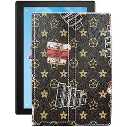 Чехол StatusCASE из экокожи для планшета Lenovo Tab 4 10 X304L LTE Луи-Витон-коричневый