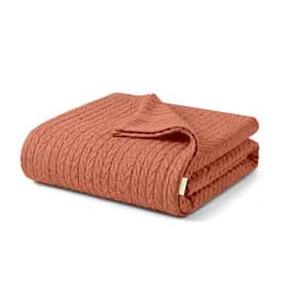 Плед-покривало Cosas Knitted Braid Amber косичка 75х95 см (Blanket_67Amber_KnittedBraid_75x95)