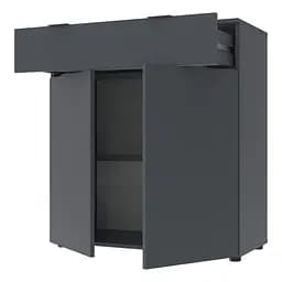 Комод Doros Рон 2 2 фасади 1 шухляда Графіт 80х38х100 (41516004) - мініатюра 2