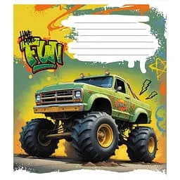 Тетрадь ученическая "Монстер трак" Leader 024-550238K-2 в клеточку, 24 листа