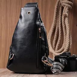 Практична слінг сумка для жінок з екошкіри Vintage 22748 чорна - мініатюра 10