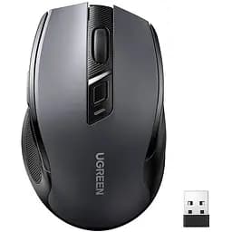 Мишка Ugreen 2.4GHz MU006, бездротова, Bluetooth, 4000dpi., 4кн.,Silence Design, Сіра