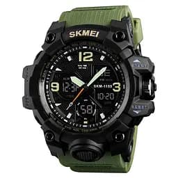 Чоловічий наручний годинник 1155 Black-Military Skmei acs0030850
