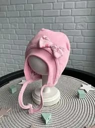 Утеплена весняна шапочка для новонародженої дівчинки Rose 6-9 міс. (42-44 см) Lari Рожевий