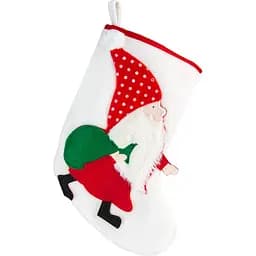 Сапожок для подарков МВМ My Home Гном с мешком 23х16 см белый (DH-NY-19 WHITE)