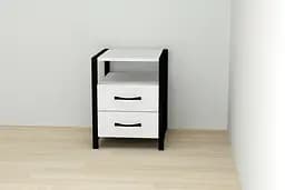 Тумба універсальна Ferrum-decor Вів'єн 2/2 50x41x40 чорний ДСП Білий 16мм (FRD-104156)