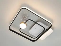 Світильник стельовий LED Diasha MX2989-2B WH+BK, 45W, чорний+білий, для коридору, вітальні, дитячої, офісу - мініатюра 2