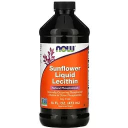 Натуральна добавка NOW Sunflower Lecithin Liquid, 473 мл