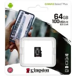 Карта памяти Kingston MicroSDXC 64GB Class 10 (SDCS2/64GBSP)
