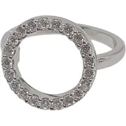 Срібне кільце Лазурит з фіанітами. 19244Р 17,5