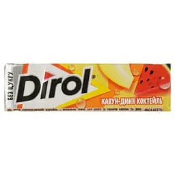 Резинка жевательная Dirol Арбузно-дынный коктейль, 14 г (674039)