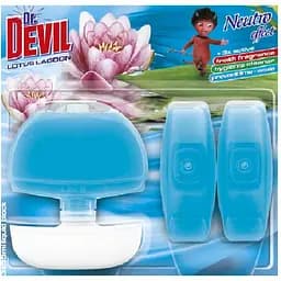 Туалетний блок для унітазу Dr.Devil Лагуна Лотоса, 3 шт. по 55 мл