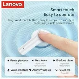 Бездротові навушники Lenovo XT95 Pro Light Black стерео гарнітура в кейсі - мініатюра 4