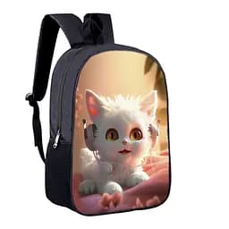 Рюкзак дитячий з котом 34х27 см, ранець міський з котиком для хлопчика, дівчинки (00487)