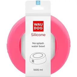 Миска-непроливайка Waudog Silicone 1 л рожевий