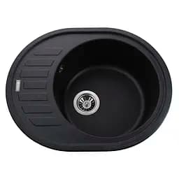 Гранітна мийка Globus Lux Arno графіт 620x500 мм А0001, Графит