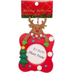 Новорічна ялинкова іграшка фоторамка Sun Fai 12 см полірезин в асортименті (001576-1)