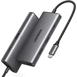 Док-станція USB3.1 Type-C --> HDMI 4K30Hz/USB 3.0x2/Type-C/SD/TF/ PD 100W CM498 7 in 1 Ugreen