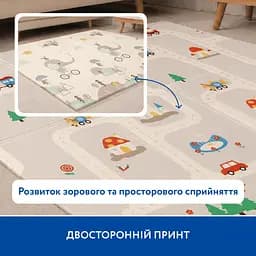 Двосторонній ігровий термокилимок Piccolino Транспорт 150х180х1 см (26000002) - мініатюра 3