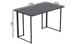 Комп'ютерний стіл Ханна 75x120x60 чорний ДСП Сосна Кембра 32мм FRD-103490 - мініатюра 4
