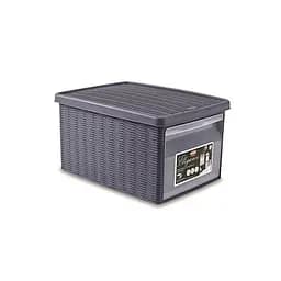 Контейнер для зберігання з кришкою і фронтальною дверцею Stefanplast Elegance М 15л (29993)