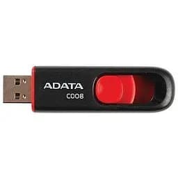 Флеш-накопичувач A-DATA USB USB 2.0 C008 16Gb Black/Red (AC008-16G-RKD)